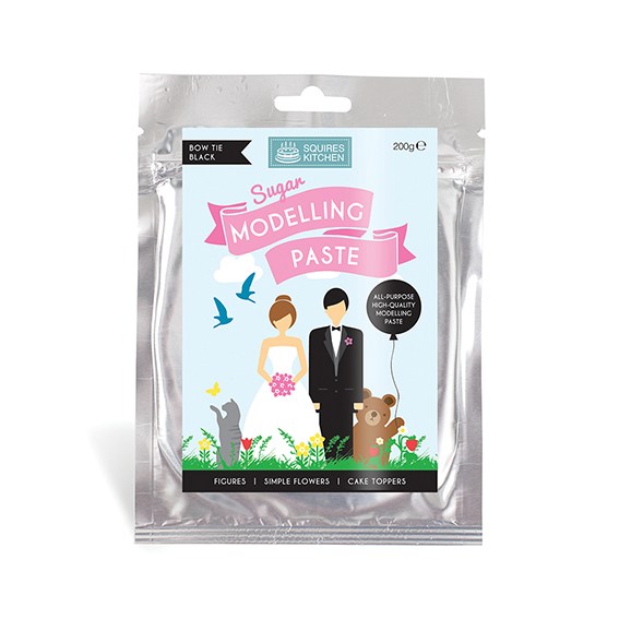 Squires Kitchen Bow Tie Black Sugar Modelling Paste